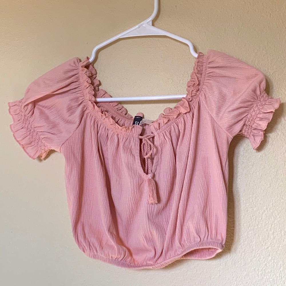 Off shoulder crop top